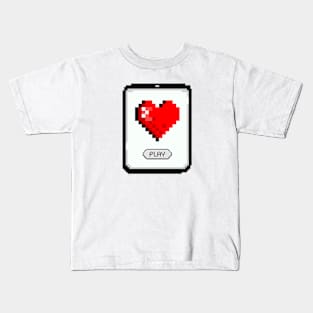 Pixel Love Game Kids T-Shirt